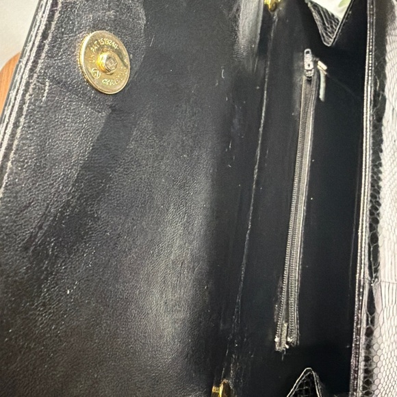 Black Snakeskin Clutch - Picture 4 of 8